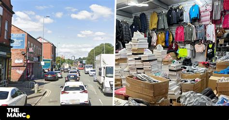 manchester fake clothes postcode|counterfeit street manchester closure.